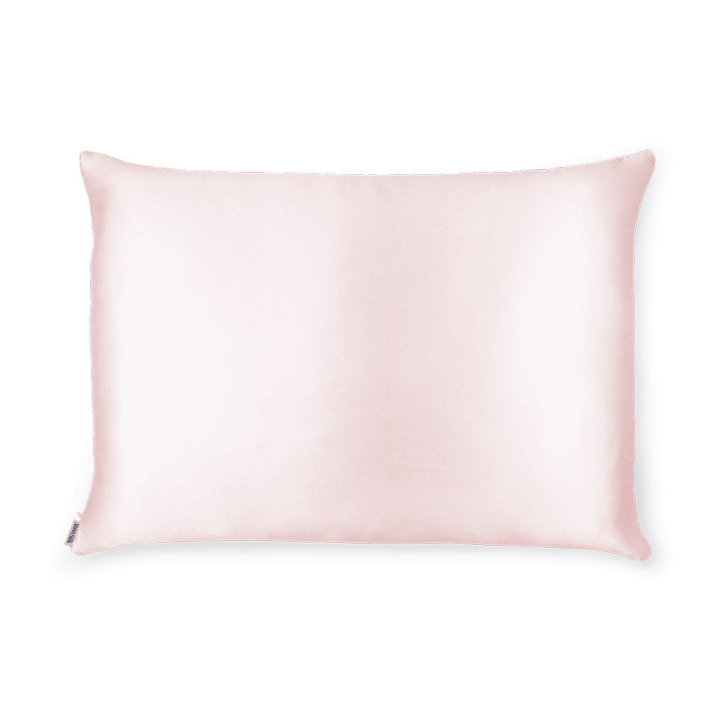 Pink Silk Pillowcase - Queen Size - Zippered